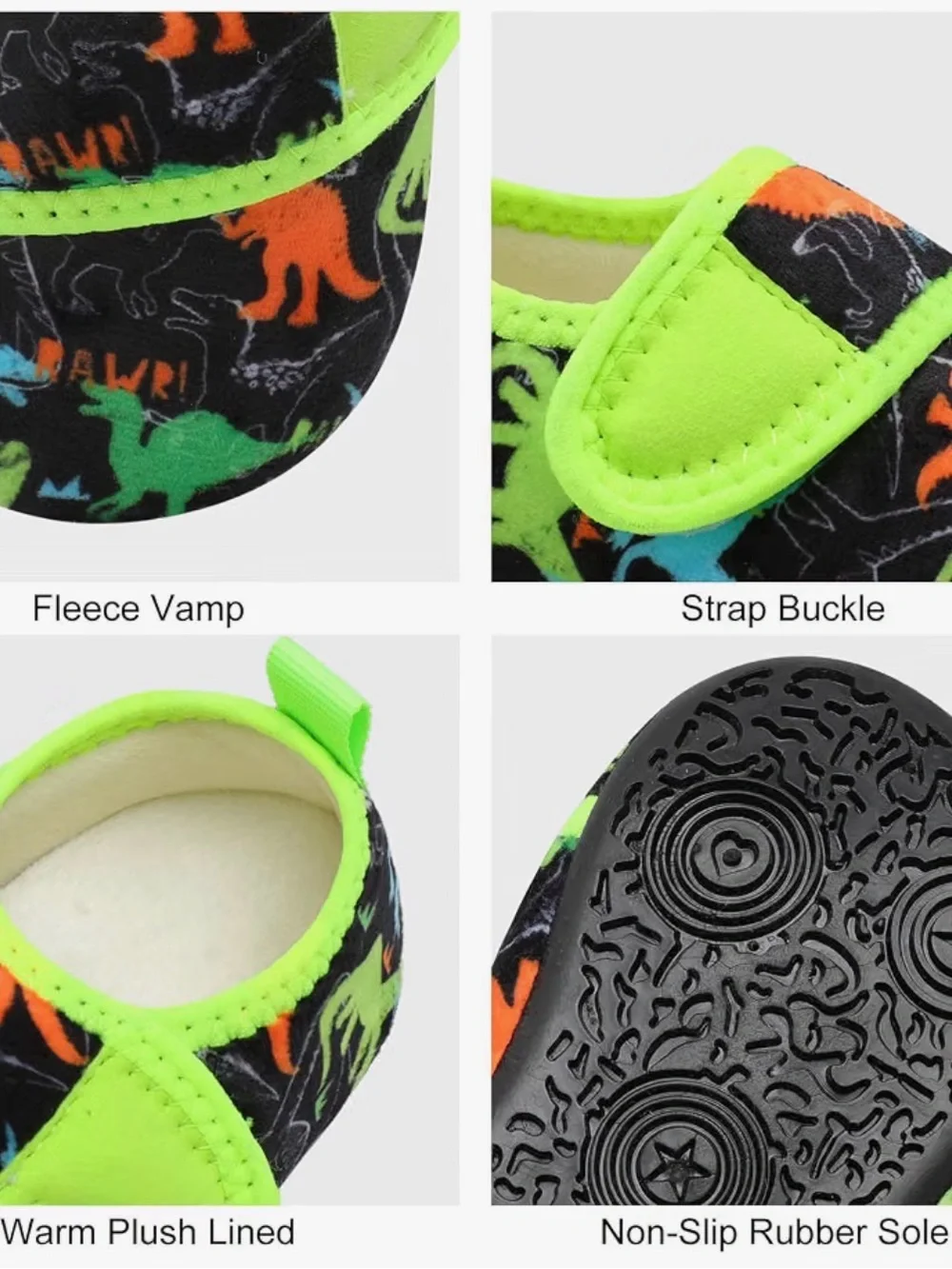 Toddler House Slippers Boys/Girls Indoor Soft Slip on Socks Shoes